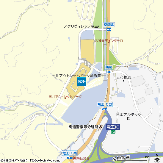 三井アウトレットパーク滋賀竜王カードデスク付近の地図